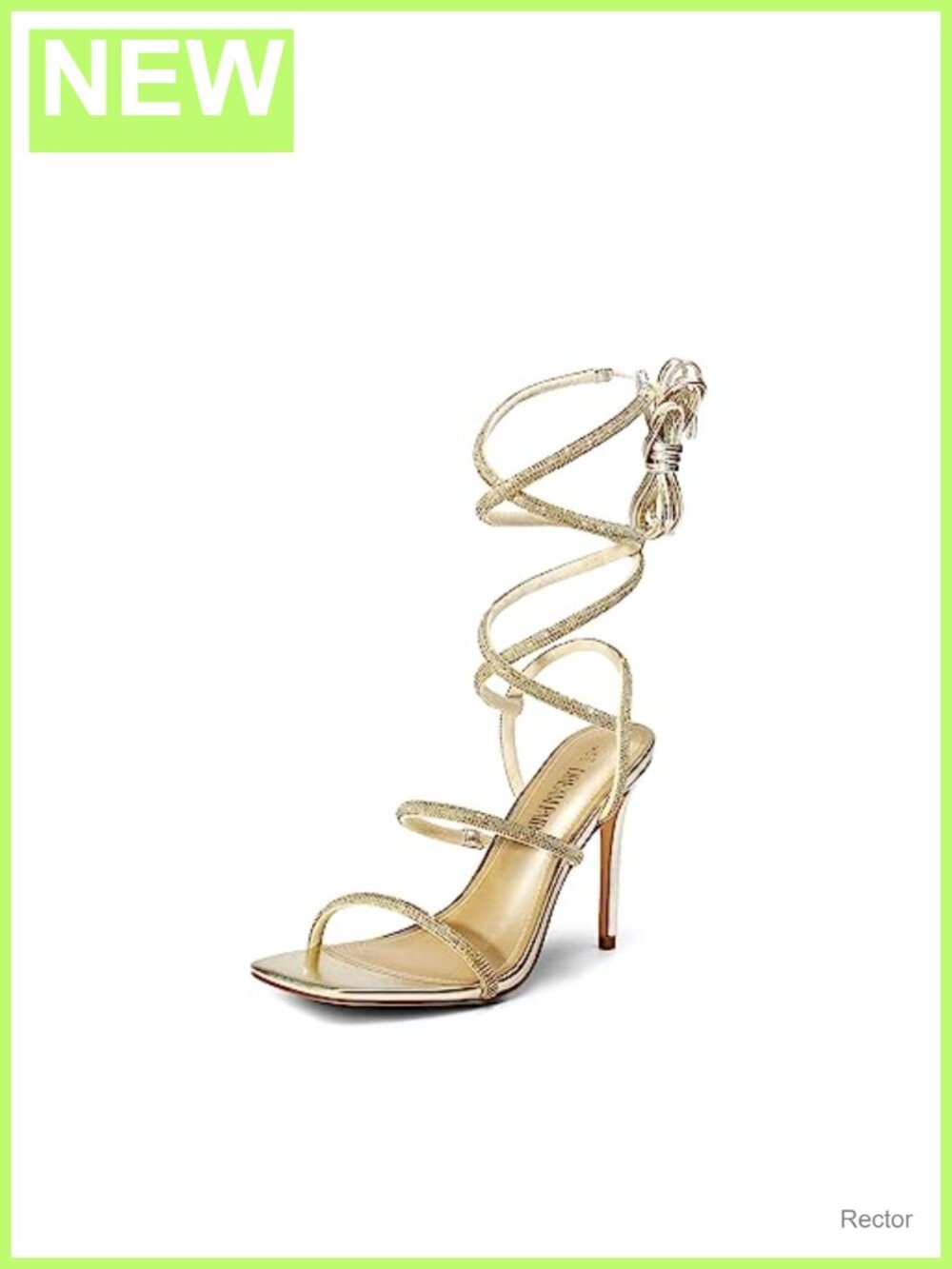 Rhinestone Stiletto Heels, 4 Inch Strappy Square Toe Gladiator Platform Sandals
